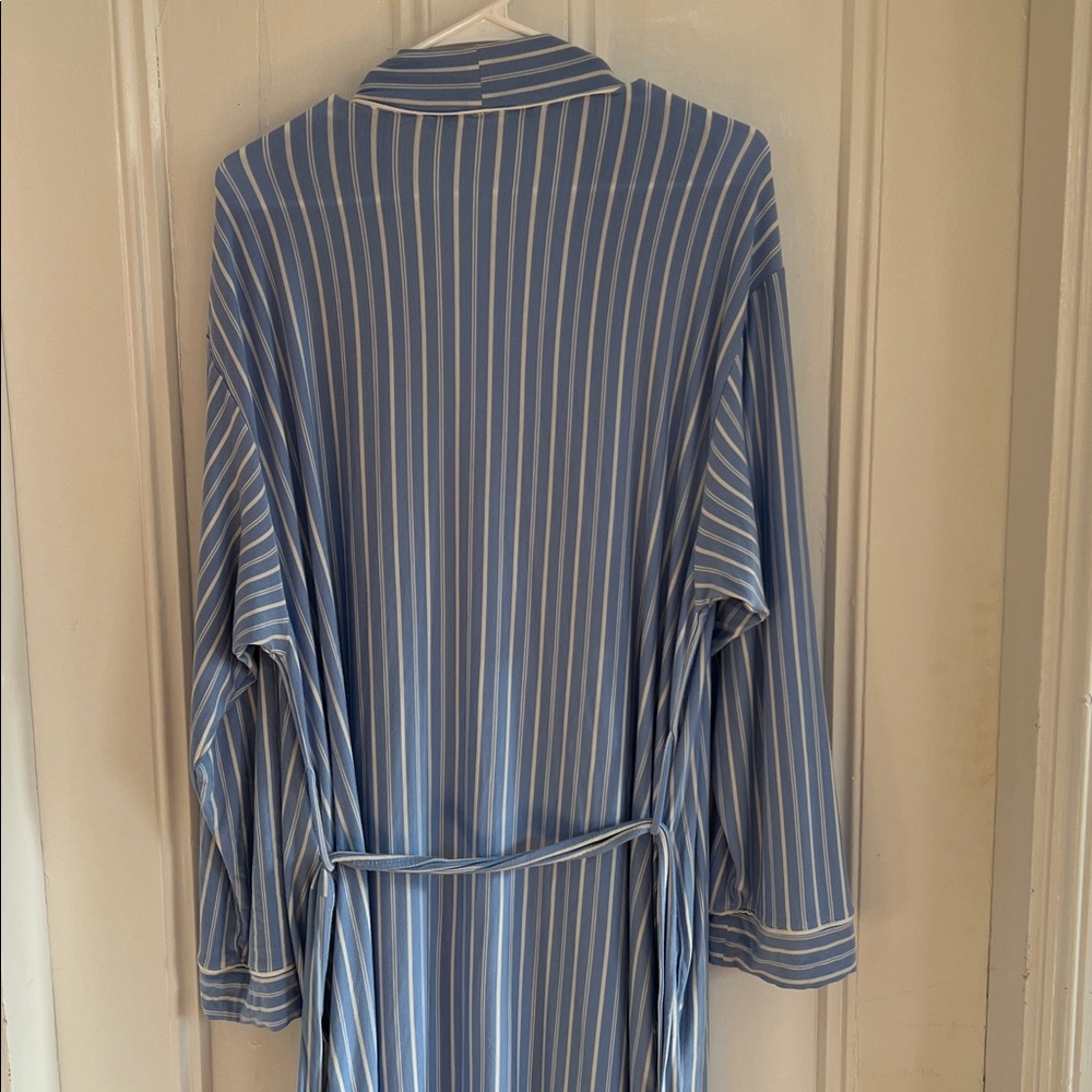 Eberjey Blue Striped Robe - Picture 4 of 8